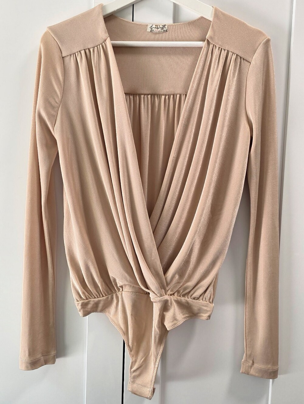 Free People Intimately Turnt Draped Cross-Front Bodysuit Small Like New